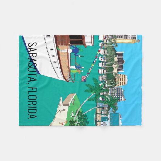 Sarasota Florida Fleece Deken (Voorkant (Horizontaal))