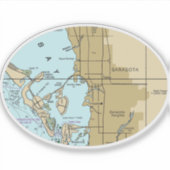 Sarasota Florida Grafiek Sticker (Voorkant)