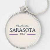 Sarasota Florida Heritage – Classic Cream Sleutelhanger (Voorkant)