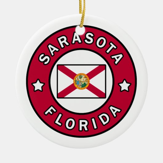 Sarasota Florida Keramisch Ornament (Voorkant)