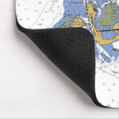 Sarasota, Florida Nautical Harbor Chart Mousepad Muismat (Hoek)