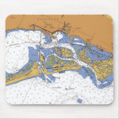 Sarasota, Florida Nautical Harbor Chart Mousepad Muismat (Voorkant)