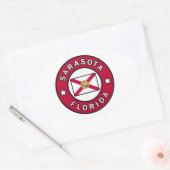 Sarasota Florida Ovale Sticker (Envelop)