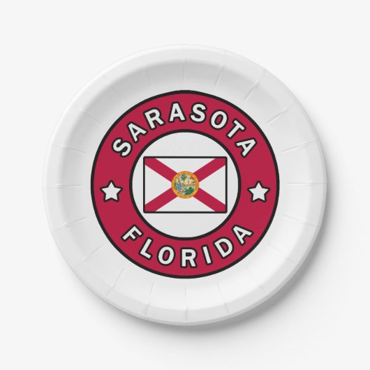 Sarasota Florida Papieren Bordje (Voorkant)