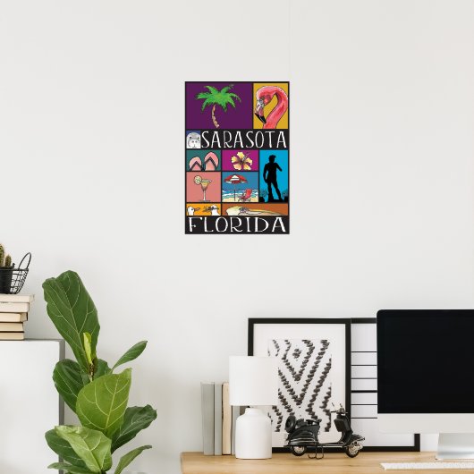Sarasota Florida Poster (Thuiskantoor)