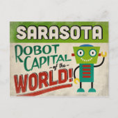 Sarasota Florida Robot - Funny  Briefkaart (Voorkant)