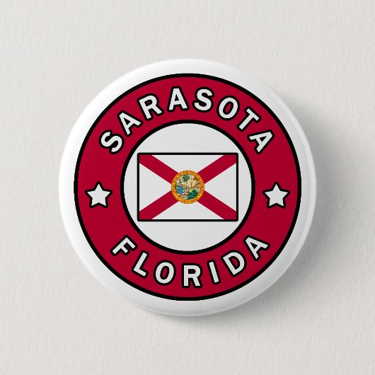 Sarasota Florida Ronde Button 5,7 Cm (Voorkant)