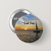 Sarasota Florida Ronde Button 5,7 Cm (Voorkant /achterkant)