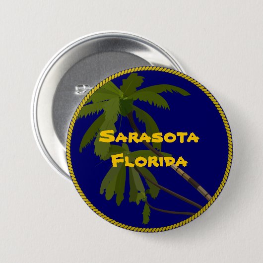 Sarasota, Florida Ronde Button 7,6 Cm (Voorkant /achterkant)