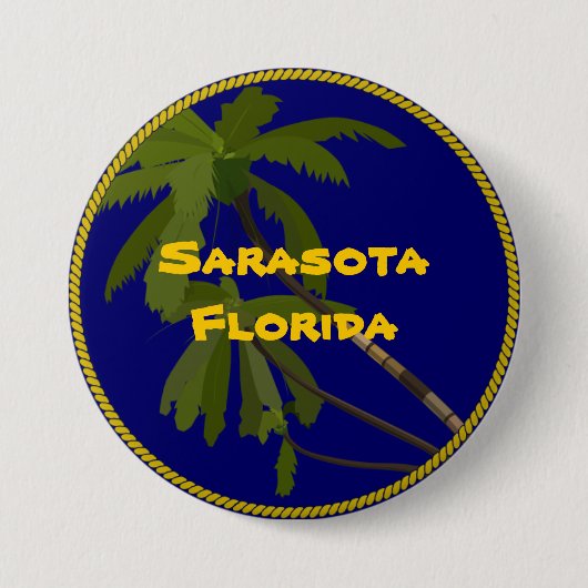 Sarasota, Florida Ronde Button 7,6 Cm (Voorkant)