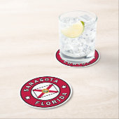 Sarasota Florida Ronde Kartonnen Onderzetter (Insitu)