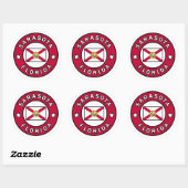 Sarasota Florida Ronde Sticker (Vel)