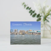 Sarasota, Florida skyline van de baai. Briefkaart (Staand voorkant)