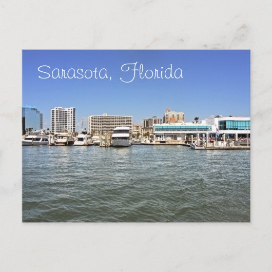 Sarasota, Florida skyline van de baai. Briefkaart (Voorkant)