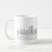 Sarasota, Florida Stylized Skyline Coffee Mok (Links)