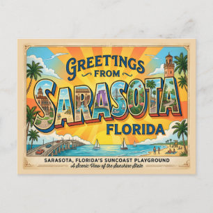 Sarasota Florida – Suncoast Playground Vintage Briefkaart