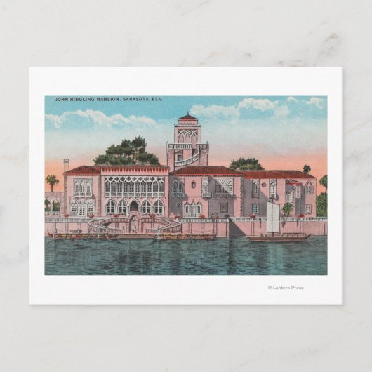 Sarasota, Florida - Uitzicht van John Ringling Briefkaart (Voorkant)