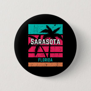 Sarasota Florida Vakantie Souvenir Surfen Vintage Ronde Button 5,7 Cm