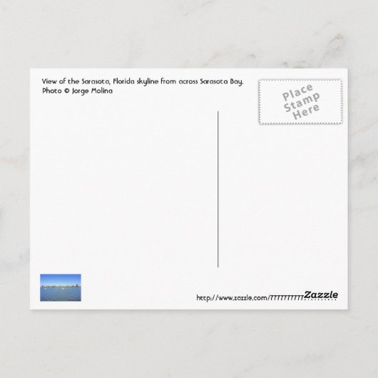 Sarasota, Florida, VS Briefkaart (Achterkant)