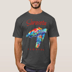 Sarasota Florida Waterverf Zee Schildpad T-shirt