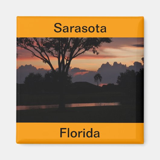 Sarasota, Florida Zonsondergang over Lake Magnet (Voorkant)