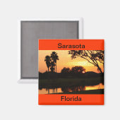 Sarasota, Florida Zonsondergang over Lake Magnet (Voorkant / Achterkant)
