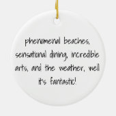 Sarasota-Ornament Keramisch Ornament (Achterkant)