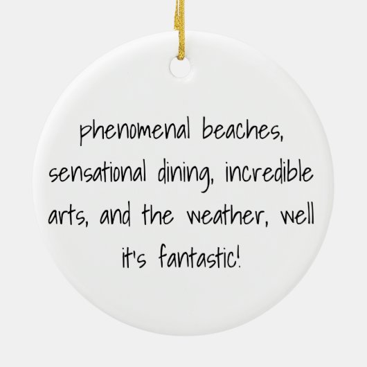 Sarasota-Ornament Keramisch Ornament (Achterkant)