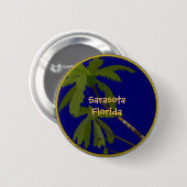 Sarasota, palmboomknop van Florida/lapelspeld Ronde Button 5,7 Cm (Voorkant /achterkant)