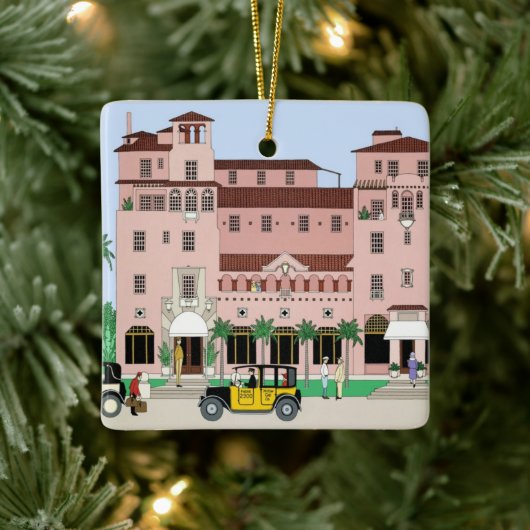 Sarasota Ringling Hotel Keramisch Ornament (Boom)