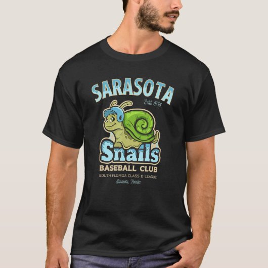 Sarasota Snagels Retro Minor League Baseball Team T-shirt (Voorkant)