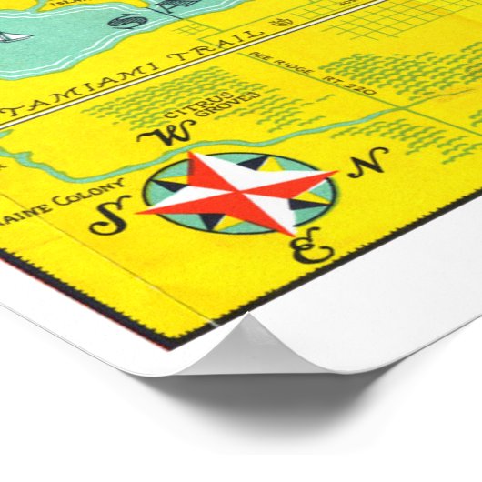 Sarasota  Tourist Map Poster (Hoek)