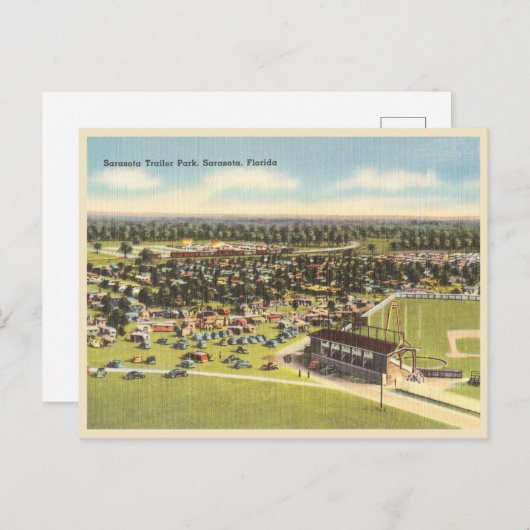 Sarasota Trailer Park vintage Briefkaart (Voorkant / Achterkant)