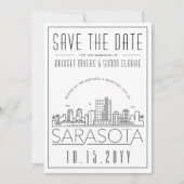 Sarasota Wedding | De gestileerde Veldlijn sparen  Kaart (Voorkant)