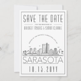 Sarasota Wedding | De gestileerde Veldlijn sparen  Kaart