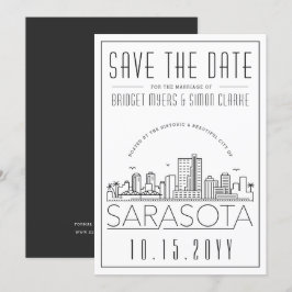 Sarasota Wedding | De gestileerde Veldlijn sparen Kaart