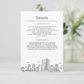 Sarasota Wedding | Uitnodiging voor details gastsy (Staand voorkant)