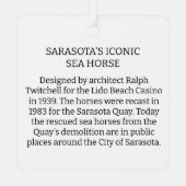 Sarasota Zee paard Ornament (Achterkant)