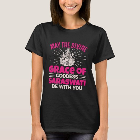 Sarasvati Hindu Goddess T-shirt (Voorkant)