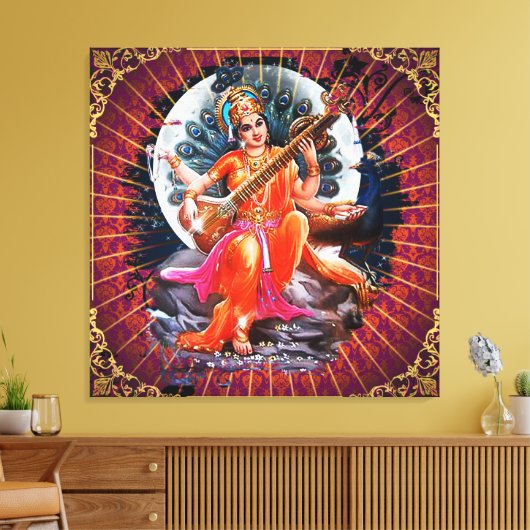 Sarasvati - Wrapped Canvas (Insitu (Woonkamer))