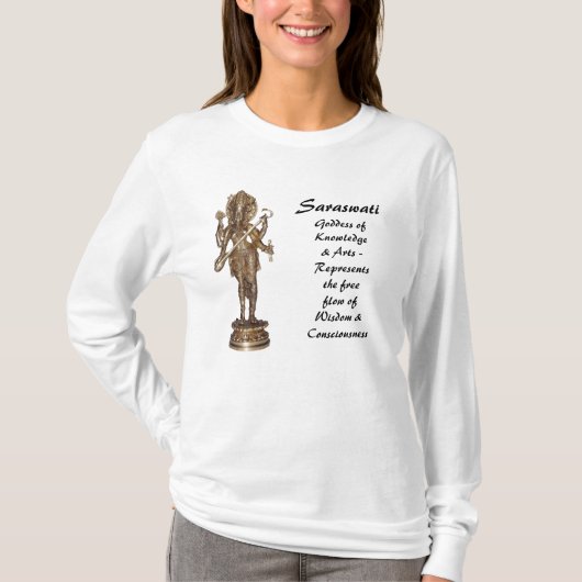 Saraswati 1 lange hoes T-Shirt (Voorkant)
