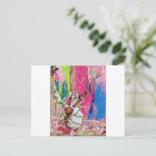 Saraswati Briefkaart (Staand voorkant)