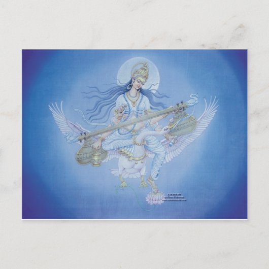 Saraswati Briefkaart (Voorkant)