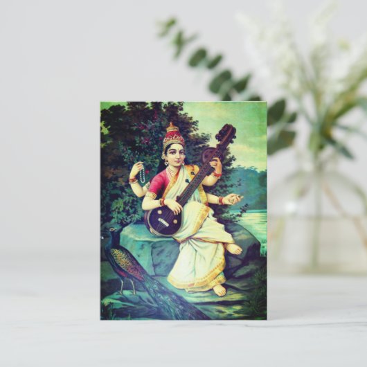 Saraswati Briefkaart (Staand voorkant)