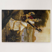 SARASWATI - Diviniteit van kunst en rivieren Legpuzzel (Horizontaal)