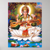 Saraswati Goddess of Art & Education Poster (Voorkant)