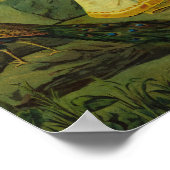 Saraswati, Godin of Music van Raja Ravi Varma Poster (Hoek)