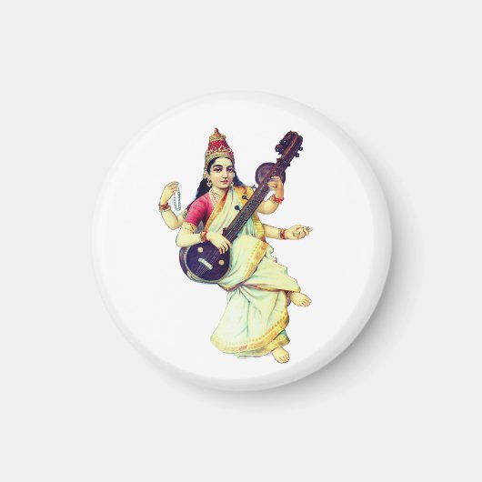 Saraswati, Hindoe-godin Magneet (Voorkant)