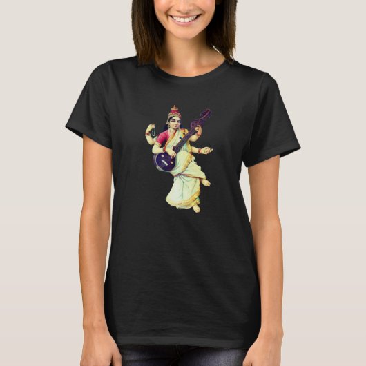 Saraswati, Hindoe-godin T-shirt (Voorkant)
