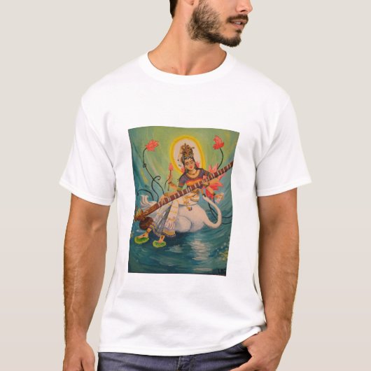 Saraswati Hindoe Godin T-shirt (Voorkant)